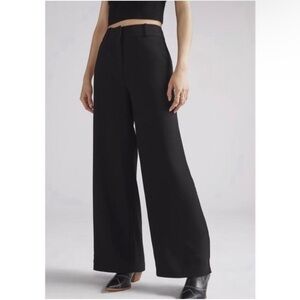 Anthropologie Black Wide Leg Pants